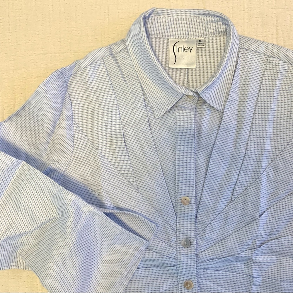 Finley 100% Cotton Business Top Blouse Shirt for Women size 8